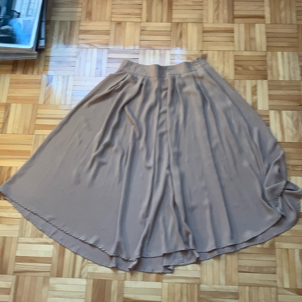 Sheer nude flowy skirt